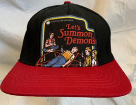 Steven Rhodes &quot;Let&#39;s Summon Demons&quot; Spencer&#39;s Black &amp; Red Snapback Hat Used - £18.78 GBP