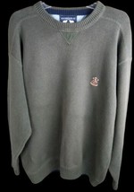 WOODS &amp; GRAY MEN&#39;S HEAVY PULLOVER SWEATER GREEN SIZE M 100% COTTON - £35.61 GBP