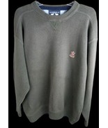 WOODS &amp; GRAY MEN&#39;S HEAVY PULLOVER SWEATER GREEN SIZE M 100% COTTON - £35.42 GBP