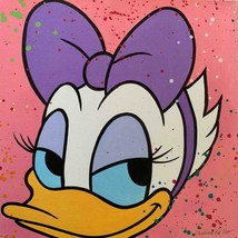 Paulina del Mar &quot;Daisy in Pink&quot; Mixed Media w Acrylic on Canvas Disney - £232.70 GBP