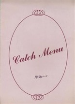 The Catch Restaurant Menu Melbourne Australia 1980&#39;s Fresh Sea Food - £14.10 GBP