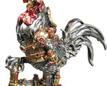 Steampunk Gearwork Robotic Cyborg Rooster Chicken In Battle Armor Figurine - $43.99