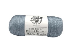 Loops &amp; Threads, Soft &amp; Shiny Solid Yarn, #44 Powder Blue, 6 Oz. Skein - £7.04 GBP