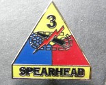 SPEARHEAD ARMY 3RD ARMORED DIVISION LAPEL PIN BADGE 1 INCH - $5.74