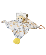 Modern Baby Giraffe Lovey Snuggle Blankie Yellow White Plush Teethers 12x12 - £21.07 GBP