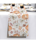 Peach Pumpkins | Thanksgiving Table Runner 72x13 – 100% Polyester, Rustic Fall H - $16.97
