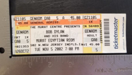 BOB DYLAN AND HIS BAND - VINTAGE ORIGINAL 2002 UNUSED WHOLE FULL CONCERT... - $15.00