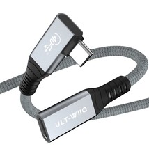 Right Angle Usb4 Extension Cable, 40Gbps &amp; 100W 90 Degree Type C 4.0 Extender Co - £36.33 GBP