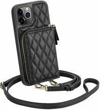 iPhone 11 Pro Max Wallet Case Zippered PU Leather Large Storage Crossbody Chain - £49.97 GBP