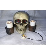 Gemmy 2007 Fright Lights Skull Sensor Spooky Haunted House Prop Rare Candle - $54.05 CAD