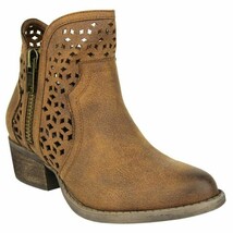 Not Rated Women&#39;s Booties Faux Leather Etta Boots Medium Width - $29.16