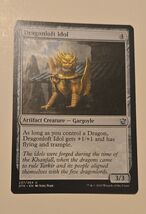 Dragonloft Idol Dragons of Tarkir 3/3 Flying Trample Artifact Gargolye C... - $1.28