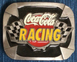 Vintage Coca Cola COKE RACING Belt Buckle Special Edition C67B Pewter ~772A - £15.11 GBP