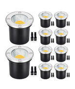 LED Landscape Lights, 10 Pack 12W LED Ground Lights with 20 Connectors NEW - $49.49