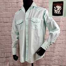 Vintage 80s Karman Ouest Perle Snap Boutons Homme XL Chemise Col Manches... - $46.76