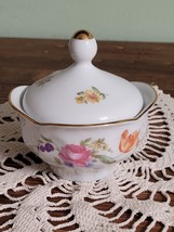 Vintage JL Menau Floral Sugar Bowl Made in GDR East Germany - £14.64 GBP