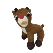 Dan Dee Plush Rudolph The Red Nosed Reindeer Knit Stuffed Animal Toy 2009 8" - £9.44 GBP