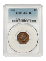 1906 1C PCGS MS64RB - $188.42