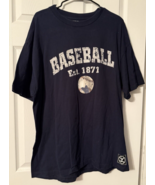 Navy Blue Graphic Baseball Est. 1871 Men&#39;s T Shirt Size Large - $18.79