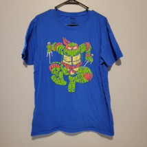 TMNT Mens Shirt Large Blue Short Sleeve Graphic Casual  - $14.96