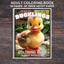 Baby Ducklings - Spiral Bound Adult Coloring Book - Thick Artist Paper - £25.28 GBP