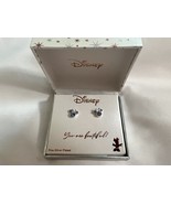 Disney&#39;s Minnie Mouse Blue Sapphire Silver Plated Sept Birthstone Stud E... - $27.05 CAD