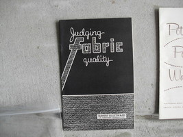 1942 Booklet US Agriculture Judging Fabric Quality LOOK - £13.93 GBP