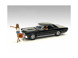Hitchhiker 2 piece Figurine Set (White Shirt) for 1/24 Scale Models by American  - £22.13 GBP