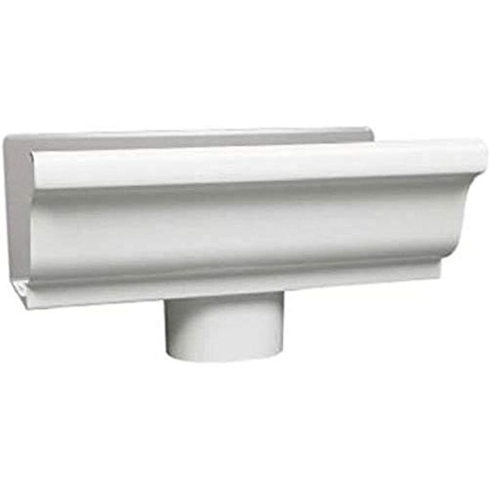 AMERIMAX HOME PRODUCTS 33010 5-Inch Galvanized End/Drop, White - $23.59