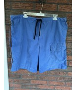Blue Structure Bathing Suit Trunks Large Drawstring Zip 3 Pocket Board S... - $6.55 CAD
