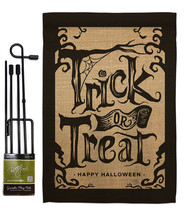 Halloween Trick - Impressions Decorative Metal Garden Pole Flag Set GS112100-BO - £23.95 GBP