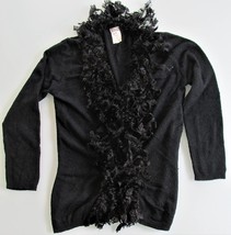 XOXO Women&#39;s Faux Feather Cardigan Sweater Size Small - £23.98 GBP