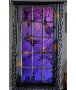 Disney Hocus Pocus Light Up Lace Panel Door Window Decor Led - $50.76 CAD