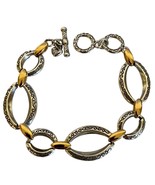 Brighton Silver and Gold Tone Bracelet Large and Small Links 8&quot; - $48.95