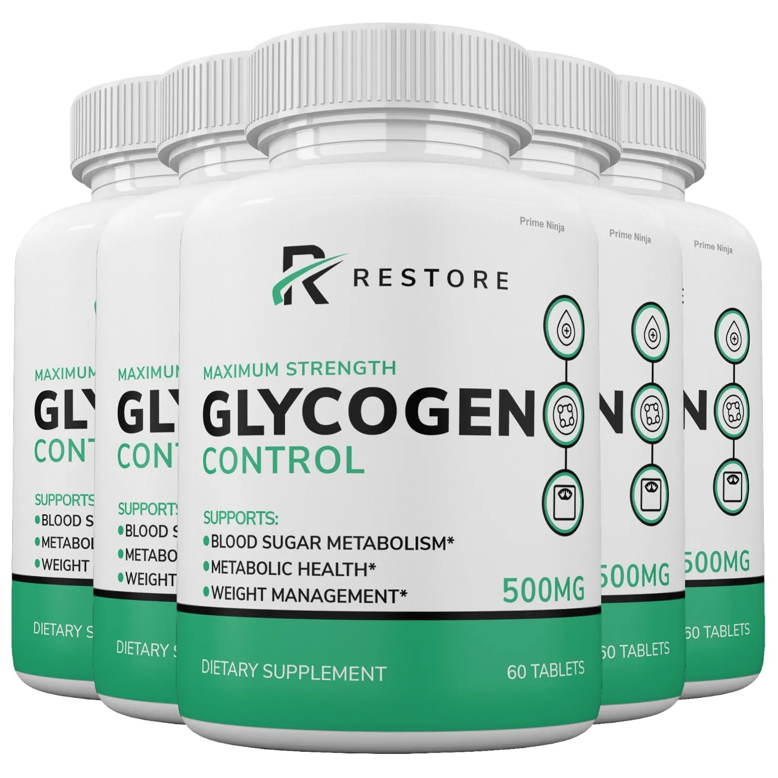 Restore Glycogen Control Blood Capsules, Blood Sugar Control Pills (5 Pack) - £87.66 GBP