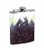 Dragon City Em1 Flask 8oz Stainless Steel Hip Drinking Whiskey - £11.80 GBP