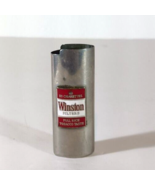 Vintage WINSTON Cigarattes BIC LIGHTER CASE Metal Cover Logo Advertising - $24.74