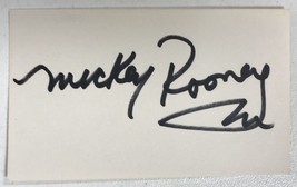 Mickey Rooney (d. 2014) Signed Autographed Vintage 3x5 Index Card - £15.73 GBP