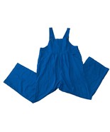 Pleated Sleeveless Straight Leg Cropped Overall Jumpsuit in Blue Size Large - £21.86 GBP