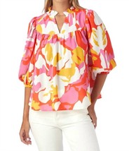 Crosby By Mollie Burch the rosie floral top in Coral Charm - size XS - $58.41