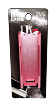 Monster Smoking Red Design Aircraft Aluminum Big Bic Lighter Clip Case/O... - $8.90