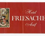 Hotel Friesacher Brochure &amp; Tariff Sheet 1976 Anif Austria  - £14.24 GBP