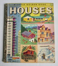 HOUSES ~ Vintage Little Golden Book ~ Childrens First &#39;A&#39; Edition Tibor ... - £11.60 GBP