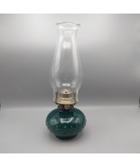 Vintage Lamplight Farms Oil Lamp Green Hobnail With Globe Prepping Off Grid - $12.86