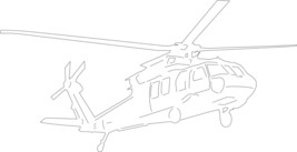 Blackhawk Helicopter Front Facing Metal Wall Art - Copper - 20&quot; x 10&quot; - £30.01 GBP