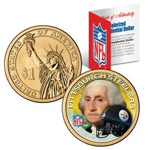 Pittsburgh Steelers Colorized Presidential $1 Dollar Coin Football Nfl Licensed - £7.56 GBP
