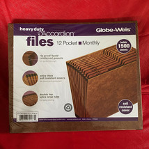 NOS Gobe-Weis Heavy-Duty Expanding Open Top File, 12 Pockets, 1/3 Tab Mo... - £11.78 GBP