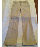 Size 14 Regular Justice pants uniform khaki flat front girls  - £13.89 GBP