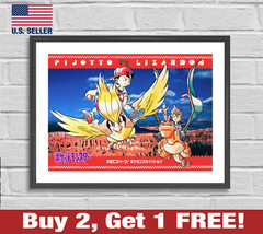 Pocket Monsters Poster 18&quot; x 24&quot; Print Classic Pokemon Battle 90s Ken Sugimori 2 - £10.66 GBP