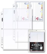 2 pks of 20 (40) BCW 3 ¹⁵⁄₁₆&quot; x 5 ½&quot; Photo or Postcard 4-Pocket Pro Bind... - $29.39